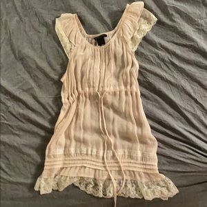 Boho Vintage Lace Cream Blouse